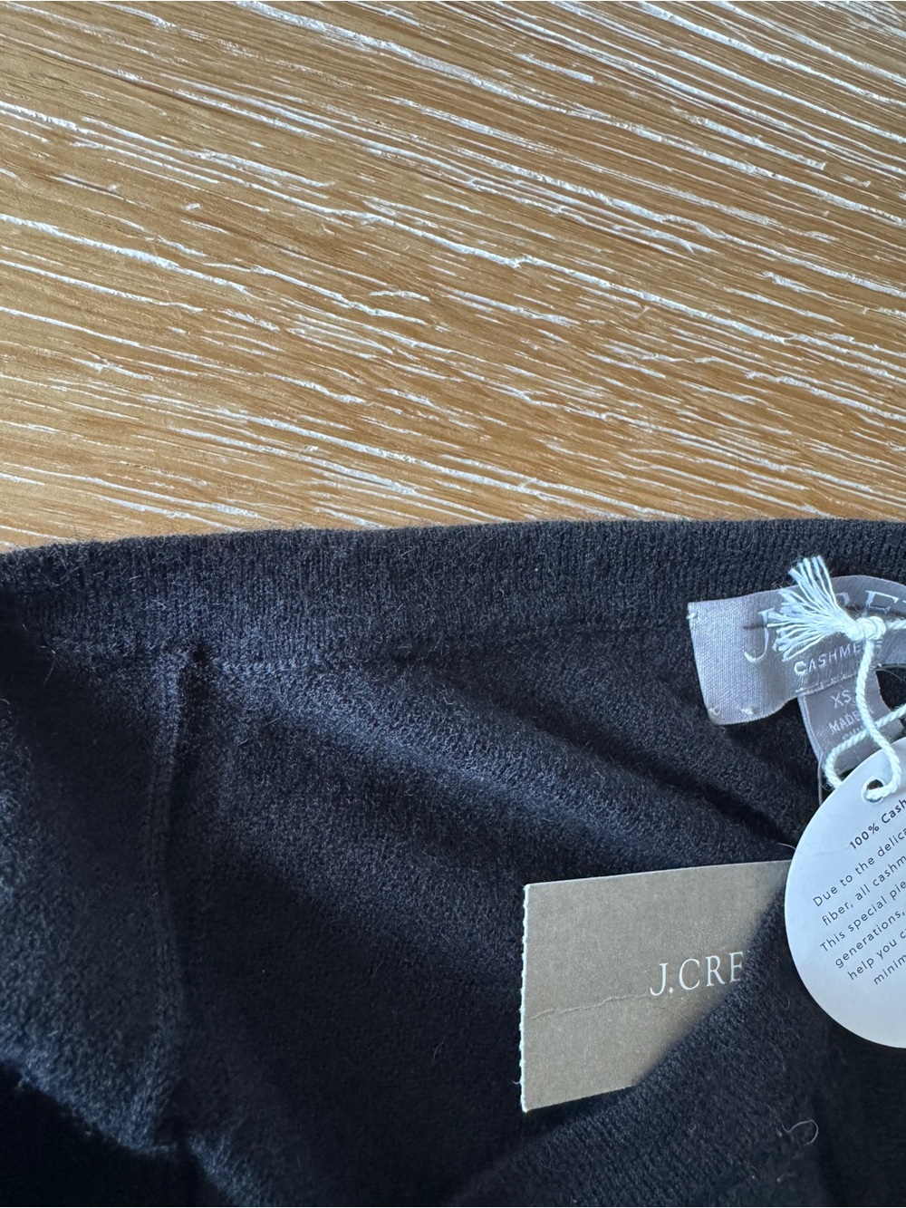 NWT! J. CREW Women’s Featherweight Cashmere Cardigan Jet Black Size XS *see note - Picture 16 of 16